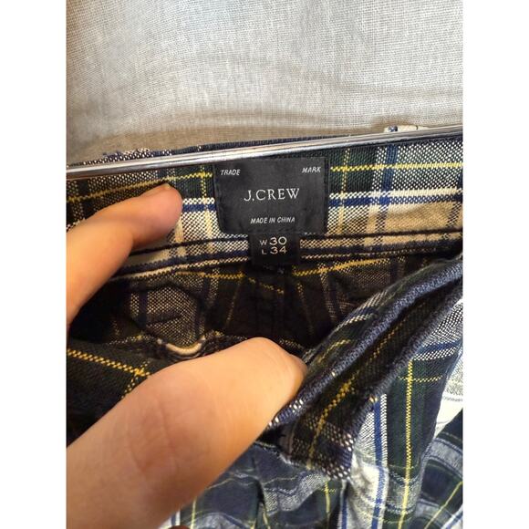 J. Crew Men's Pants Plaid Carpenter Canvas Jeans Green Navy Grey 30 x 34 - Picture 3 of 10